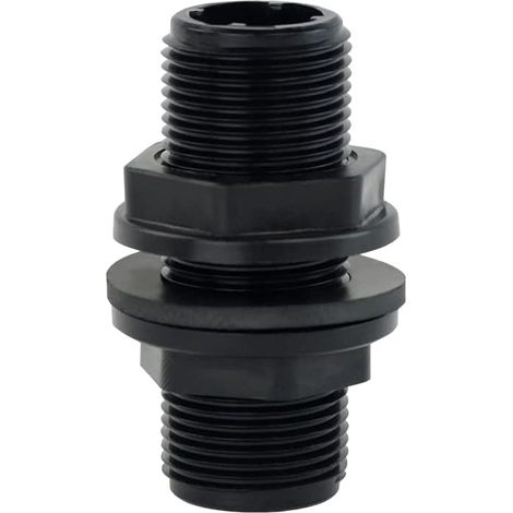 Polypropylene Tank Bushing Overflow 3/4" Male 26.4 mm with Nut and Gasket 1 Piece (1/4)