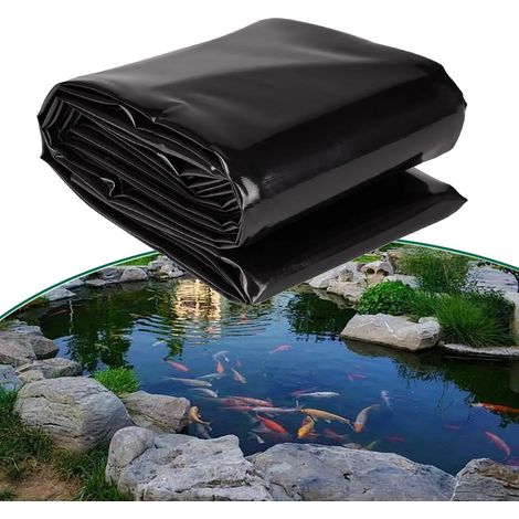 1 Bâche pour bassin, 6x9.5m, Revêtement étang HDPE, Étanche, Pour jardin koi