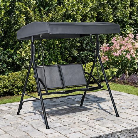 Hamac gris Oscuro en acero Textilene 140 x 118 x 162 cm (1/5)