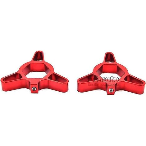 Paar Motorrad-Vorspannungseinsteller (17 mm, CNC-gefräst, Aluminium) für Rennsport-Vorderradgabeln, passend für Kawasaki ZX6R, ZX9R, ZX12R, Yamaha YZF R6, YAF600, FAZER1000 – Rot
