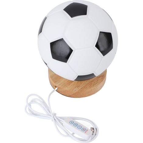 Veilleuse de football innovante et mignonne, 3 couleurs, lampe 3D à intensité variable, décoration pour la maison, cadeau d'anniversaire et de noël pour enfants