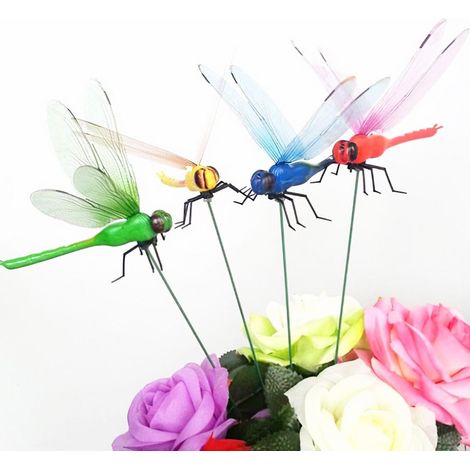 Libellules Décoratives Colorées pour Jardin et Décoration Extérieur Intérieur par 31 cm Métal Résine (1/3)