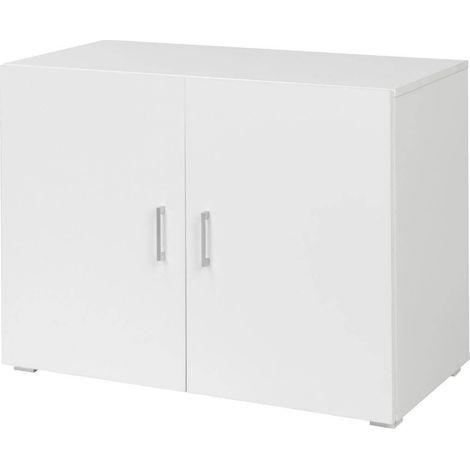 Mobiletto 2 Ante 90x45x66 cm in MDF Bianco (1/2)