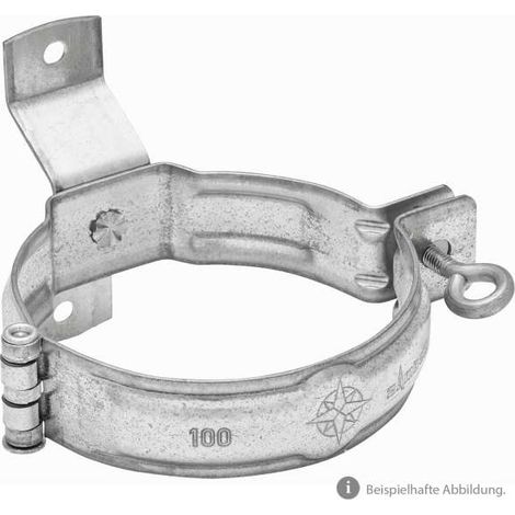 Zambelli verzinkte Meister-Rohrschelle Ø 87 mm für Holzmontage, 128087-ZAM
