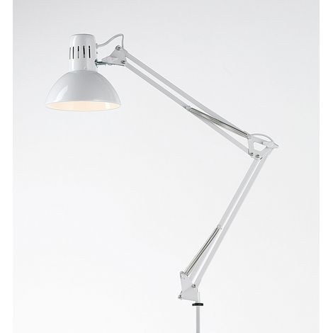 Lámpara de sobremesa orientable de 60 w morsetto attacco e27 white color 4025b (1/2)