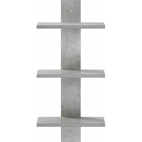 vidaXL Estante de pared Gris Hormigón 30 x 13.5 x 64.5 cm (1/2)