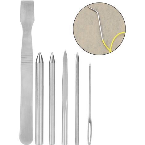 6 Aiguilles en Acier Inoxydable pour Bracelet Paracorde et Tressage DIY - Outil de Cordonnerie (1/5)