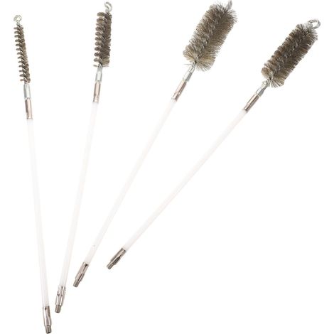 Lot de 4 brosses cheminée filetées avec raccord M8, nettoyage conduits (1/5)