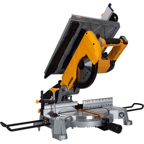 Scie circulaire combinée 1800W 2en1 Double coupe Disque 250 mm Alesage 30mm Découpe 45/45° VITO (1/5)