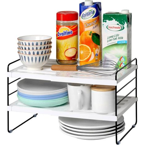 TrAdE Shop Traesio - Mensola Estendibile Organizer Da Cucina Portaspezie Scaffale A 3 Ripiani Multius - (1/5)