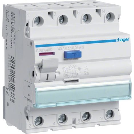 Interruttore differenziale Hager blu 40 ampere 30 mA