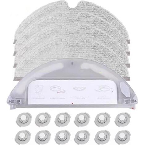 Accessoires de rechange pour Roborock S6 MAXV/S6 Pure/S5 MAX/S4/E4/E35/E2 : chiffon de nettoyage, réservoir d’eau et système de filtration. (1/5)
