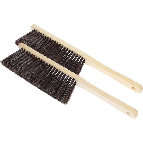 2pcs Wooden Fireplace Brush Long Handle Ash Cleaning Brush For Fireplace And Hearth Cleaning Fine Bristles Home And Commercial Use (1/5)