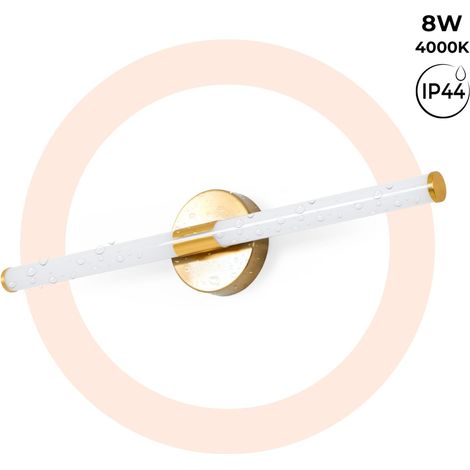 Aplique LED Tubular Para Baño - 8W - 720lm - IP44 - 60cm - Dorado (1/5)