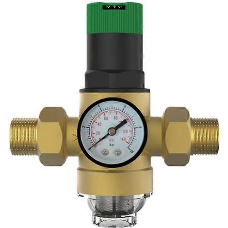 Corps principal de 1 pouce avec raccord union DN15 de 1/2 pouce, soupape de sécurité de réduction de pression d'eau réglable ( ) (1/2)
