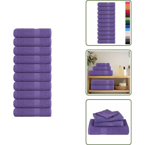 Badetücher 10 Stk. Lila 100x150 cm 360 g/m² 100% Baumwolle - Badetuch - Badetücher - Duschtuch - Handtuch (1/5)