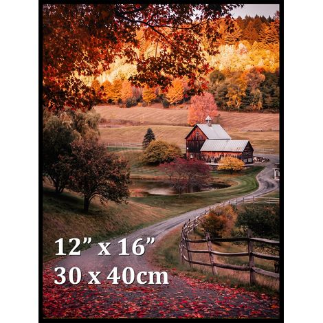 Cadre 30x40 cm Noir, Adapté pour Posters, Photos et Puzzles, Grand Classique Cadre pour Salon, Bureau, Galerie Affichage Mural (1/5)