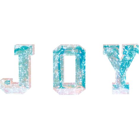 Decorazione LED con lettere illuminate ʺJoyʺ con USB multicolore Castor