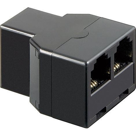 Goobay ISDN T-Adapter - RJ11/RJ14-Buchse (6P4C) 2x RJ11/RJ14-Buchse (6P4C) (1/3)