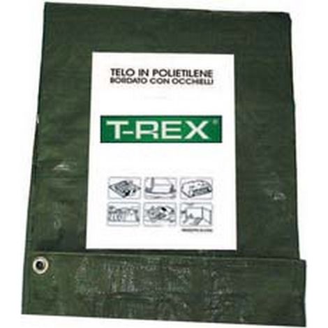 1PZ TELO OCCHIELLATO BORDATO CON ANGOLI RINFORZATI 85 GR. HOBBY - mt.8x10 - gr.85 al mq. - colore verde/blu