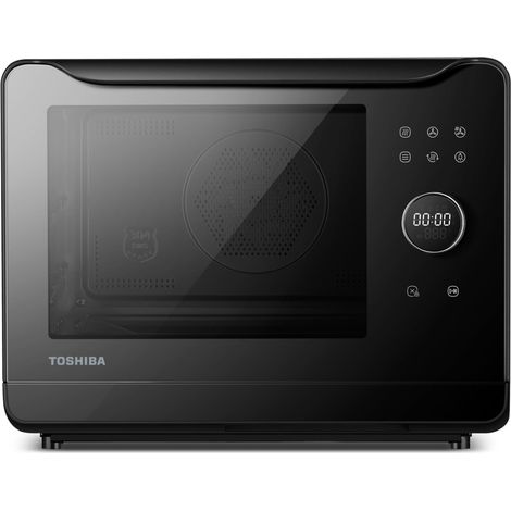 Toshiba Four Combiné à Vapeur MS2-TQ20SE(BK) 6 en 1, 20 Litres, Convection 1500W, Combiné 2250W, 40 Programmes Automatiques, Noir