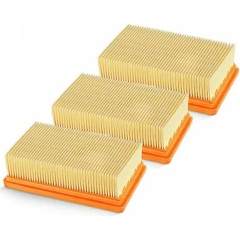 Pack Replacement Flat Pleated Filters for Karcher MV4 MV5 MV6 WD4 WD5 WD6, WD4P WD5P WD6P Wet and Dry Vacuum Cleaners (1/4)