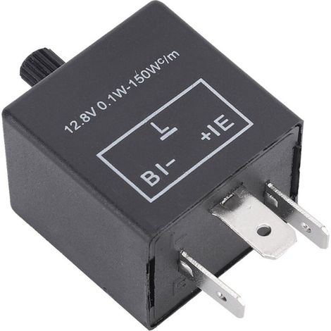 Relais de Clignotant LED Universel 12.8V 3 Broches LED réglable Relais de Clignotant de Voiture. (1/4)