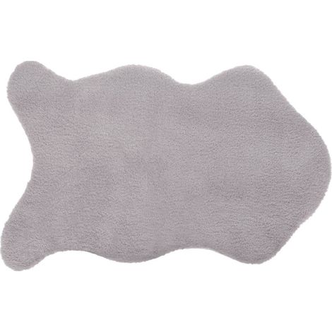 Alfombra extrasuave - efecto piel - gris 60 x 90 cm - Atmosphera créateur d'intérieur