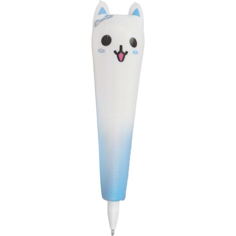 Chat bleu stylo anti-stress mignon original pour maison bureau école, outil de relâchement de pression