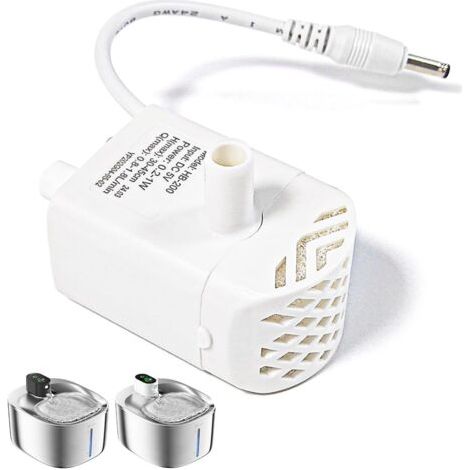 FS10Pro Cat Water fountain pump - Pompe de remplacement Moteur submersible fontaine pour chat en acier inoxydable (1/5)