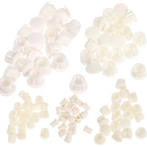 Kit de 100 bouchons en nylon meubles cache-vis forme ronde adaptés aux (1/5)