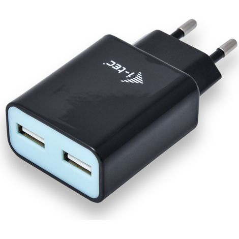 I-tec caricabatterie universale  usb power 2 port 2,4a white charger2ab (1/4)