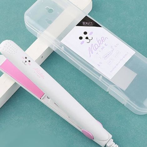 Mini Fer à Lisser Portable Électrique Vapeur LED Blanc - Cadeau Luxe pour Fille (1/4)