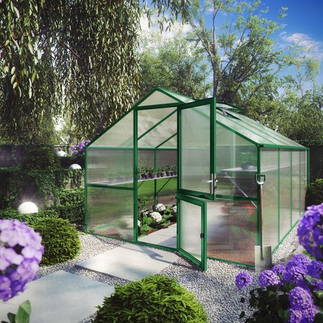 KGT Gewächshaus "Tulpe IV" 12,75 m² moosgrün (1/5)