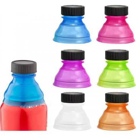 Set of 6 reusable lids for soda cans, soft drinks, beer, energy drinks, juices, and sparkling water. - AquaForge (1/5)