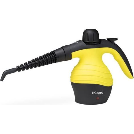 Nettoyeur vapeur portatif HKOENIG - Pression maximale 4,2 bars - Capacité 300 ml - Jaune-noir