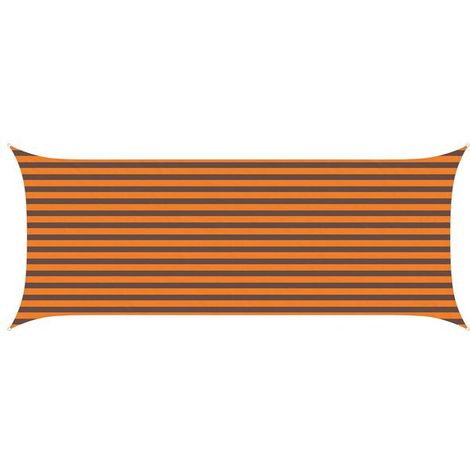 Voile d'ombrage orange-brun, 5 x 2 mètres, 100% polyester Oxford. (1/5)
