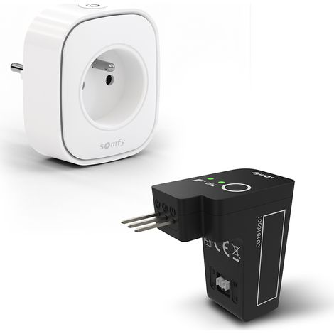 SOMFY 9029632 - Capteur de consommation + prise Zigbee - Mesure la consommation électrique
