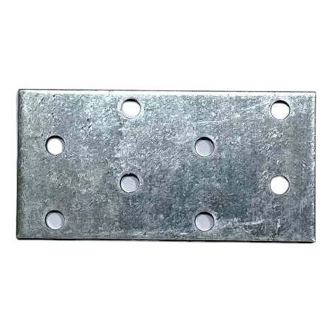 Piastra di giunzione dritta per legno in acciaio zincato a caldo di varie misure dimensione disponibile: mm 40 x 80 - 3 pz