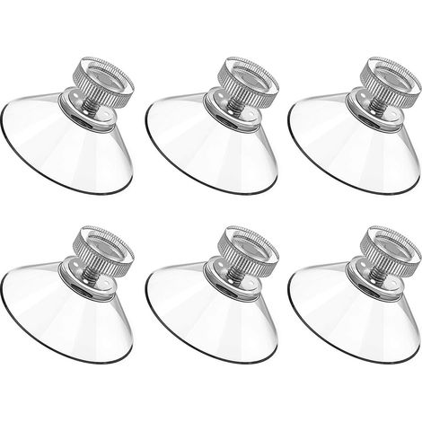 Ventouses PVC 41 mm sans crochet – Lot de 6 – Pour vitre, carrelage, plaque – Forte adhérence – Fixation (1/5)