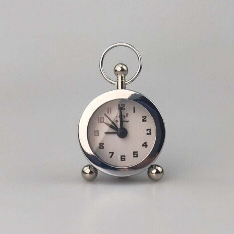 Doppelglockenwecker, Retro-Stil, leiser Nachttischwecker mit Nachtlicht zum Schlafen, Büro, Schlafzimmer, Reisen FLITI