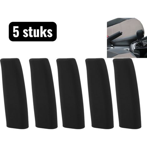 Lot de 5 accessoires pour l'intérieur de votre voiture : housse de levier de vitesse en silicone, universelle pour boîtes manuelles et automatiques, antidérapante, noire. (1/4)