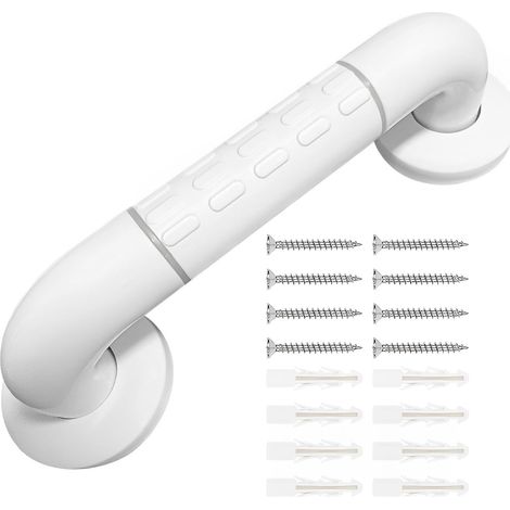 Haltegriff für die Toilette, 30 cm, Haltegriff für das Badezimmer aus rutschfestem Edelstahl, mit leuchtenden Kreisen für ältere Menschen, Behinderte und Schwangere