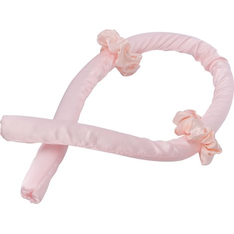 Bigoudis sans chaleur, bandeau pour boucles naturelles, outil de coiffage pour cheveux de nuit rose (1/5)