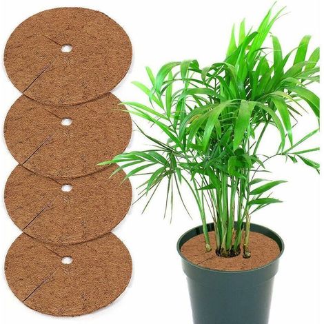 5Pcs Protection pour plantes en pot, protection contre les mauvaises herbes en fibre de coco,20cm (1/4)