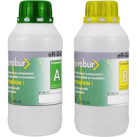 Gel silicone bi-composant 231002 – Étanchéité et isolation pour boîtes de dérivation – 1L pour chantiers humides (1/3)