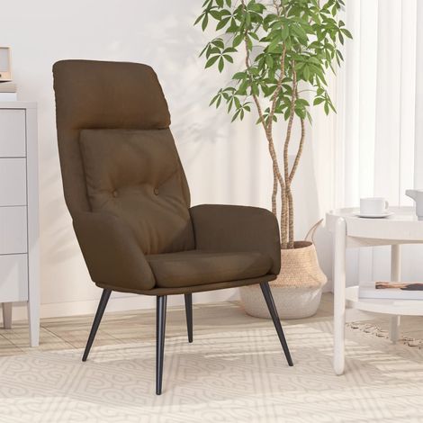 Chaise de relaxation Fauteuil relax - Marron Similicuir daim BonneVie-27406 (1/5)