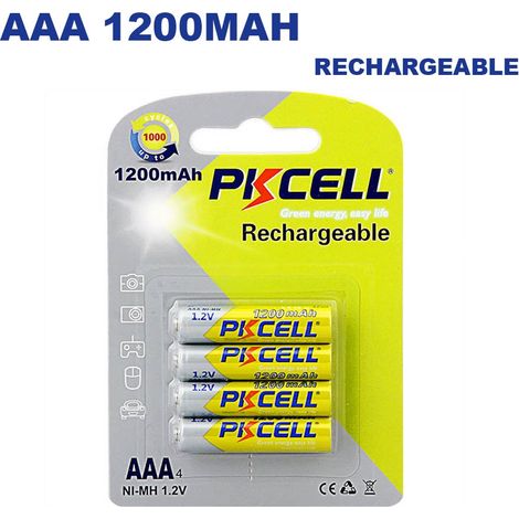 4 Wiederaufladbare Batterien AAA 1200mAh 1.2V PKCell (1/4)