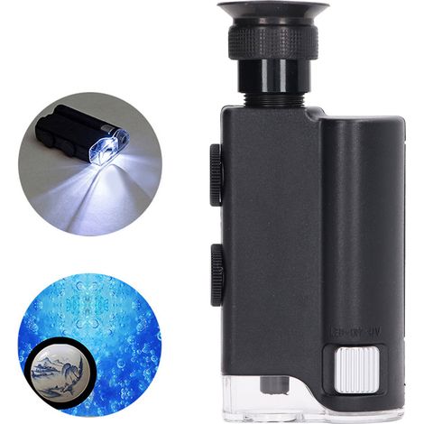 Microscope à zoom optique 200x-240x avec détecteur de billets de banque à LED pour l'identification du jade, des pierres précieuses et des diamants. (1/5)