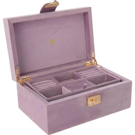 Boîte à bijoux en velours lilas - lilas (1/5)